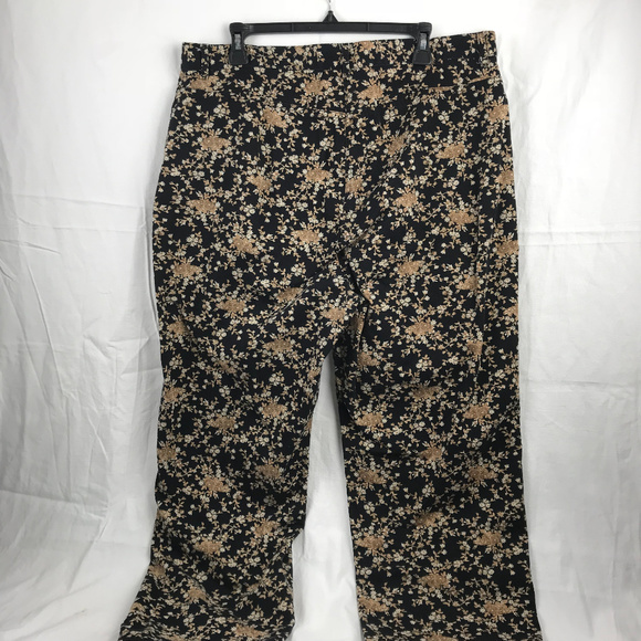Ralph Lauren Navy Blue Jeans Small Flowers 14W - Picture 3 of 8